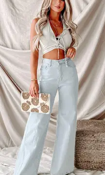 High Rise Wide Leg Jeans