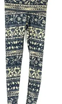 Teeki Leggings Women's Size S Mid Rise Floral Celestial Design Yoga Multicolor