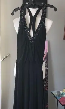Gorgeous BCBG Black Beaded Gown