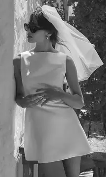 Reformation Zenni White Satin Bridal Mini Dress 4