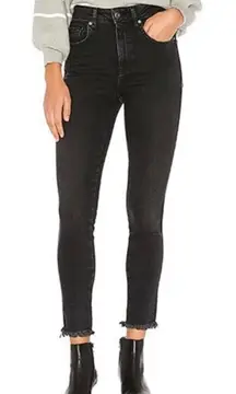 Free People We The Free High Rise Jegging in Washed Black Size 28 New With Tag
