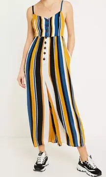 Urban Outfitters Tootsie Button Down Jumpsuit Cropped