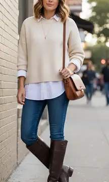 Tory Burch Tall Brown Leather Boots – Size 7.5