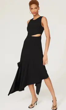 Chic Asymmetrical Black Dress