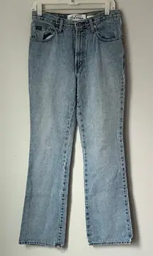 Vintage Express Bleus Flare Jeans: High Rise Wide Leg, Size 5/6