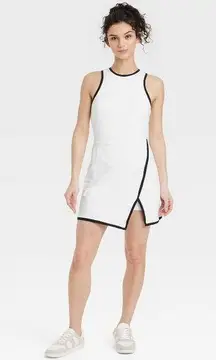 Women's High-Neck Wrap Active Dress - All In Motion White L