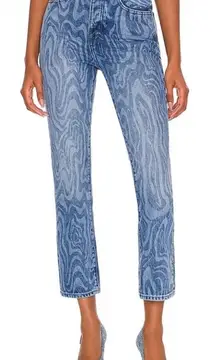 NWT Lovers and Friends Reece High‎ Rise Slim Straight Blue Canyon Wave Jeans 26