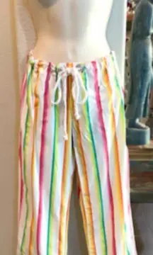 Victoria's Secret Pink  pajama pants w/ drawstring & adjustable length pant legs. Sz XS