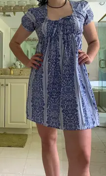 Blue Patterned Dress