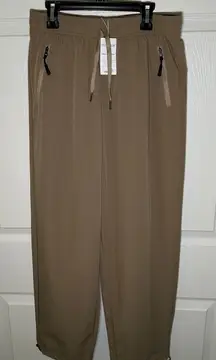 Rosvigor Women's Casual Lounge Jogger Pants with Pockets Drawstring Khaki Medium