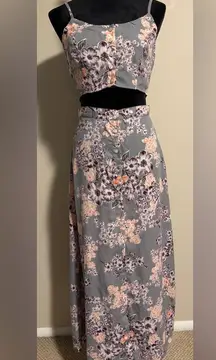 EUC Gypsies & Moondust Gray and Purple Floral Matching Set size medium