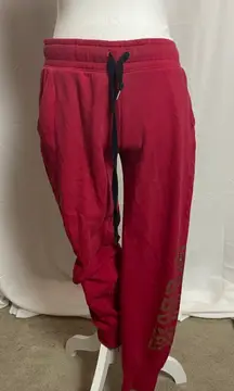 Women's PINK Red Gold Logo Joggers S