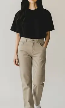 Brunello Cucinelli The Skater Straight Leg Jean in Tan