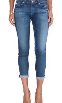AG Adriano Goldschmied Jeans Women 30 The Stilt Cigarette Blue Roll-Up Ankle USA