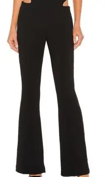 H:ours HOURS From REVOLVE Chardonnay High Waisted Cutout Black Flare Pants Sexy Size S