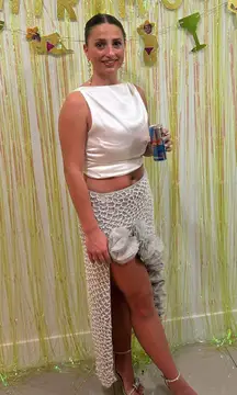 Pearl Embellished Skirt