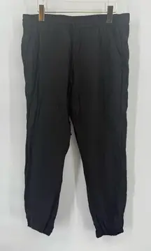 JOHNNY WAS Black Drawstring Waist Jogger Pants size medium‎