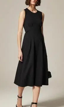 J. Crew Nadia Dress in Ponte Black Seamed Darted Size Small NWT