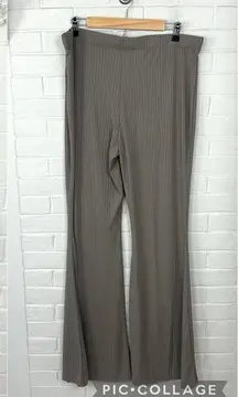 Rue 21 Plus Size Mocha Ribbed Knit Top & Pants Lounge Set Size 3X