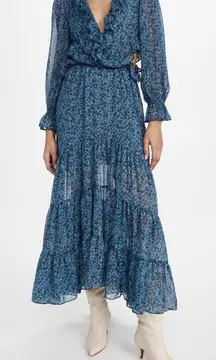 Misa Los Angeles Amelia maxi dress Cerulean Ditzy floral