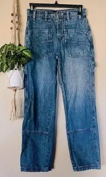 Dolls Kill Delias Carpenter Jeans Y2K 90s Wide Leg Size XSMALL Blue Jeans