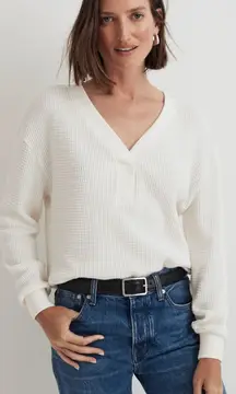 Madewell Brushed Waffle V-Neck Tee 