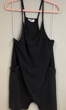 Double Zero black sleeveless romper with shorts no liner