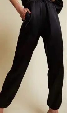 Nation LTD. Del Ray Jogger Pant Black Elastic Waist 100% Cupro Women’s size XS​