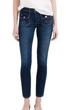 McGuire Gainsbourg Slim Patch Pocket Mid-rise Crop Jeans-size 31