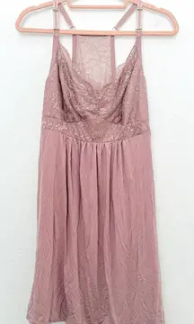 Kindred Bravely Lucille Sleep Gown Nursing Maternity Nightgown Size S Pink Lace
