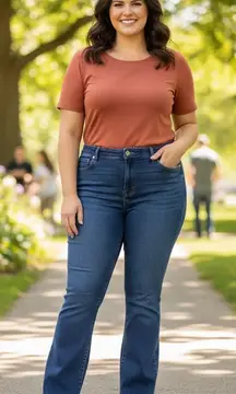 Levis 415 Classic Boot Blue Jeans Women 20W Denim Casual Stretch Western Plus