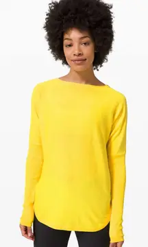 Lululemon Take it All In Sweater Sunlight Yellow women's 6 active Athleisure