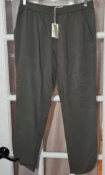 NWT Marine Layer Womens Dusty Olive Tencel Allison Ankle Pants‎ Medium