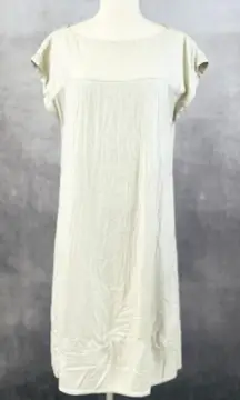 Babette Womens Dress Small Crinkle Textured Minimal Quiet Luxury Lagenlook Lagom