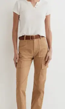 Madewell 90s straight cargo pants sand dune tan size 24