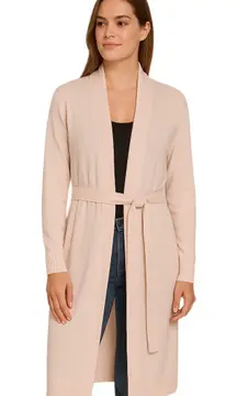 Twelfth Love size L pale pink long lagenlook cardigan.