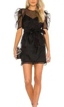 Cinq a Sept Lexie Silk Bow Dress in Black Size 0