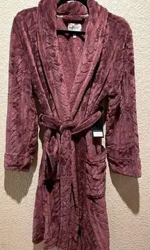 NWT Nine West Plush Robe Hawthorne Rose Color Size M