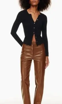 Wilfred Aritzia Rebel Vegan Leather Pants in Cognac Women’s Size 2 Faux Leather