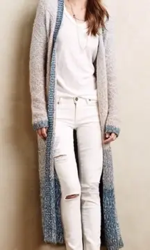 MOTH Anthropologie Ombre Loopstitch Duster Cardigan‎ Size M Boho Festival