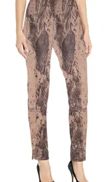 Krazy Larry Size 8 Pull On Ultra Suede Snake Print Ankle Pants‎