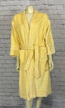 Vintage Ralph Lauren His & Her Terry towel robe in yellow size M & L