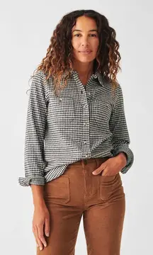 Faherty Legend Sweater Shirt Gingham Check Button Up Size M