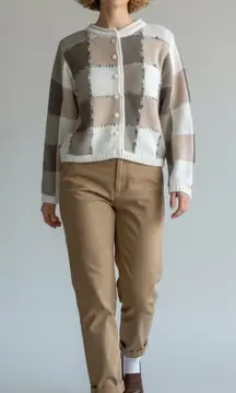 Vintage 90s Dress Barn Knit Cardigan Cottage Core Small Petite