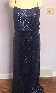 Navy Sequin Dress- Style 22703