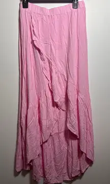 Brand New Halara Women's Size Large Pink Flowy Long Maxi Dress Hi Low