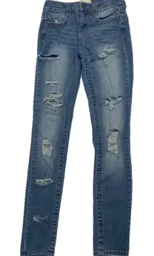 Mudd FLX Stretch Ripped Destroyed Skinny Jeans