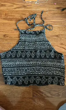 Tie Back Halter Crop Top