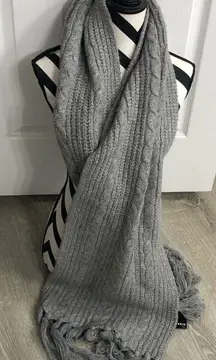 Torrid Cable Knit Grey Scarf NWT