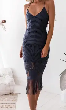 Fringe Midi Dress